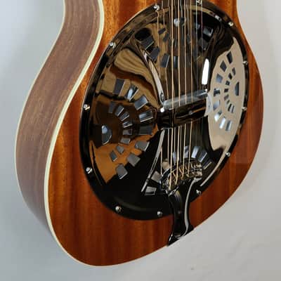 Regal RD-30M Studio Series Roundneck Resophonic Guitar – Natural Mahogany image 4