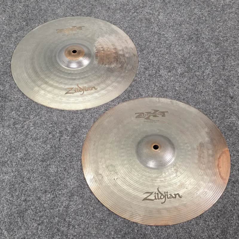 Used Zildjian ZHT Titanium Solid Hi Hat Cymbals 14" - Fair image 1