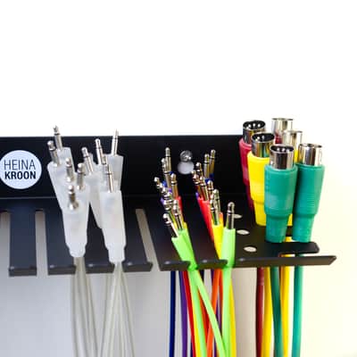 Heinakroon Eurorack Patch Cable Holder Wall Mountable 14 Slots with Accessory shelf image 2