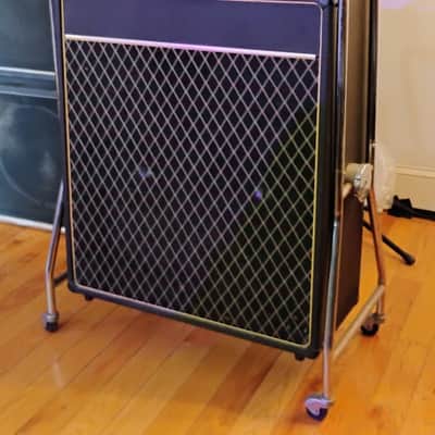 VOX - 1967 Westminster V1182 Solid State Amp Head - 1968 Royal Guardsman Model V4131 Cabinet - Rolling/Tilting Metal Stand - Black - Thomas Organ Company - California - USA - "AS-IS" image 2