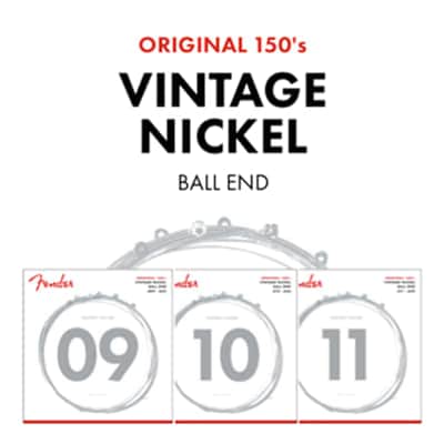 Original 150 Guitar Strings, Pure Nickel Wound, Ball End, 150L .009-.042 Gauges, (6) image 1