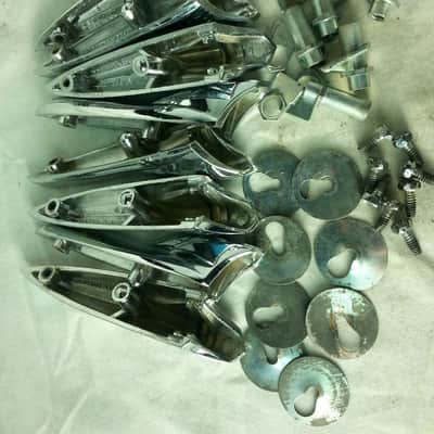 *Premier 8x Floor Tom Drum Lugs Early 70s Elite Diamond Chrome Vintage England* image 4