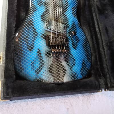 Kramer Baretta with Custom Paint and EMG 1986 Blue Snake image 23
