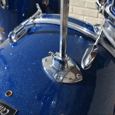 Vintage Pearl Kit "Tempro"  Drum Set with Snare in Blue Sparkle 20, 14, 12, 16 image 15
