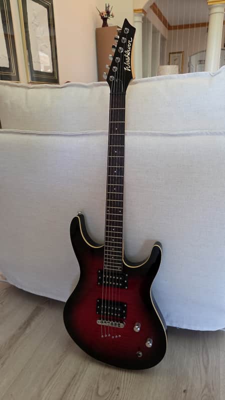 Washburn RX22, 2010, Flame Wine Sunburst, VG++ image 1