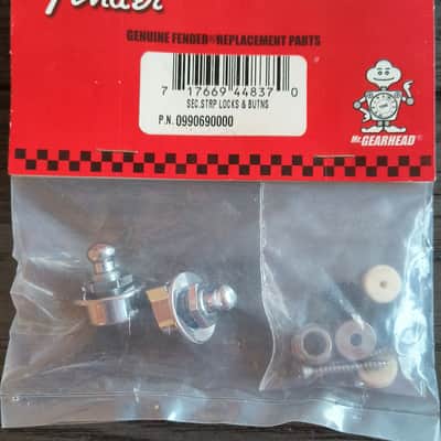 Fender Elite Security Strap Locks (2) - Chrome image 1