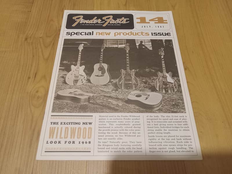 Vintage July 1967 Fender Facts Issue #14 Booklet! Rare, Original Case Candy, Paperwork for Wildwood! image 1