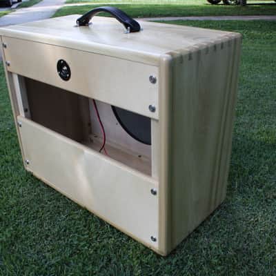 B Custom cabs 1x12  Custom Guitar Speaker Cab Solid Poplar Natural Finish image 7