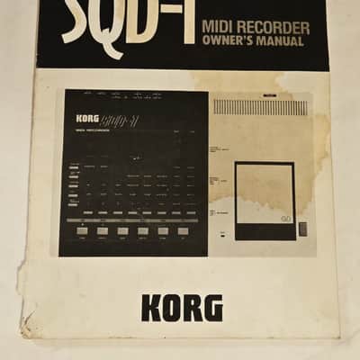 Korg SQD-1 Midi Recorder 1985 Owner's Manual
