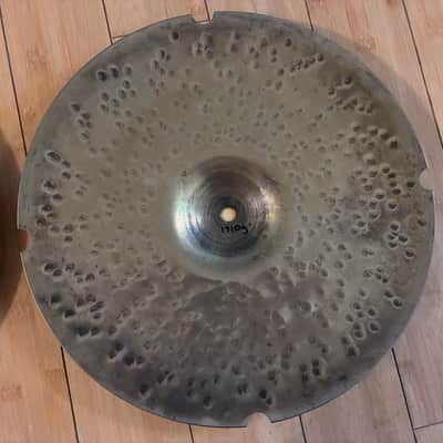 Zildjian 14" K Combo Hi Hats w/ notched K Custom Bottom RARE Z 1980s image 6