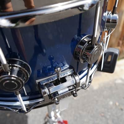 DW USA Collectors Series Maple/Mahogany Shell 6.5x14'' Snare Drum - Deep Royal Blue Lacquer image 6