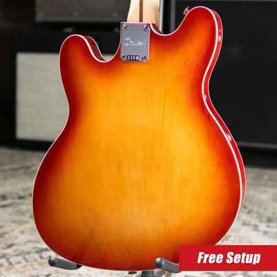 Squier Affinity Series Starcaster Deluxe Semi-Hollow Electric Guitar - Sienna Sunburst image 2