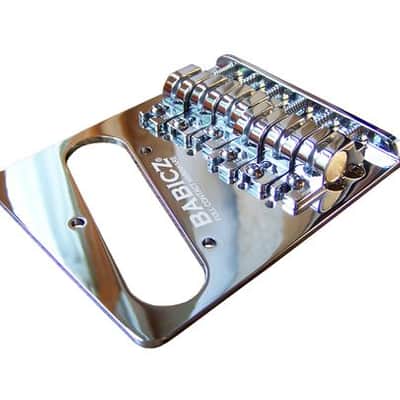 Babicz Full Contact Hardware ORIGINAL SERIES FCH6 TELE STYLE BRIDGE, 6 String, chrome image 3