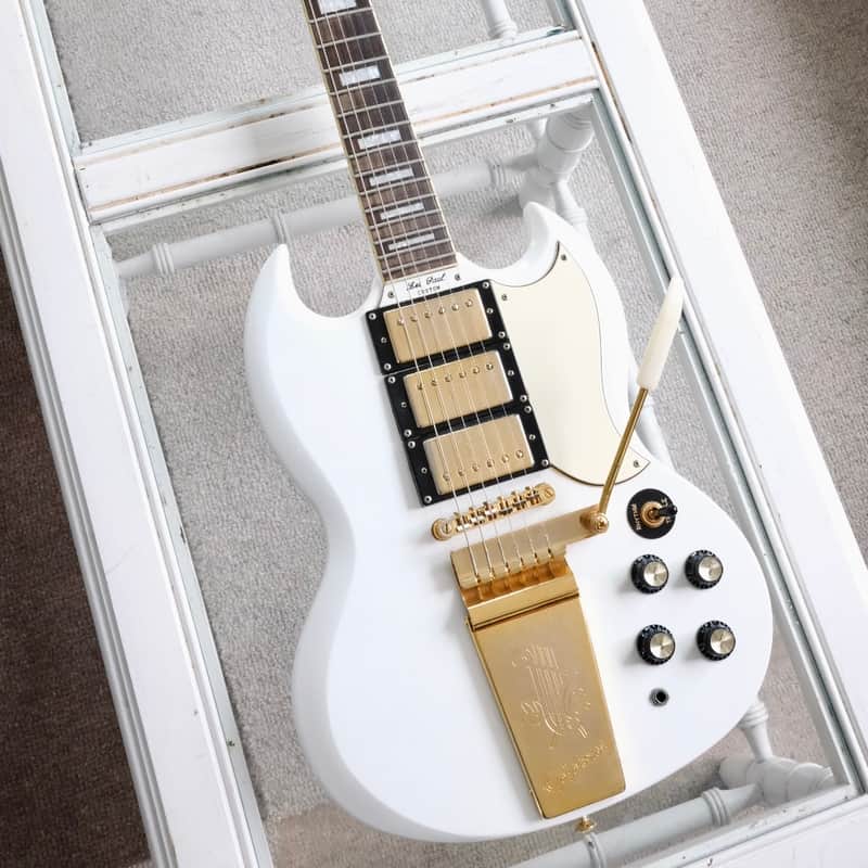 2006 Epiphone Les Paul SG Maestro Tremolo White