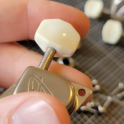 Fender F Tuners - F logo - Vintage - 1968 - White Cream Ivory Pegs - full kit image 11