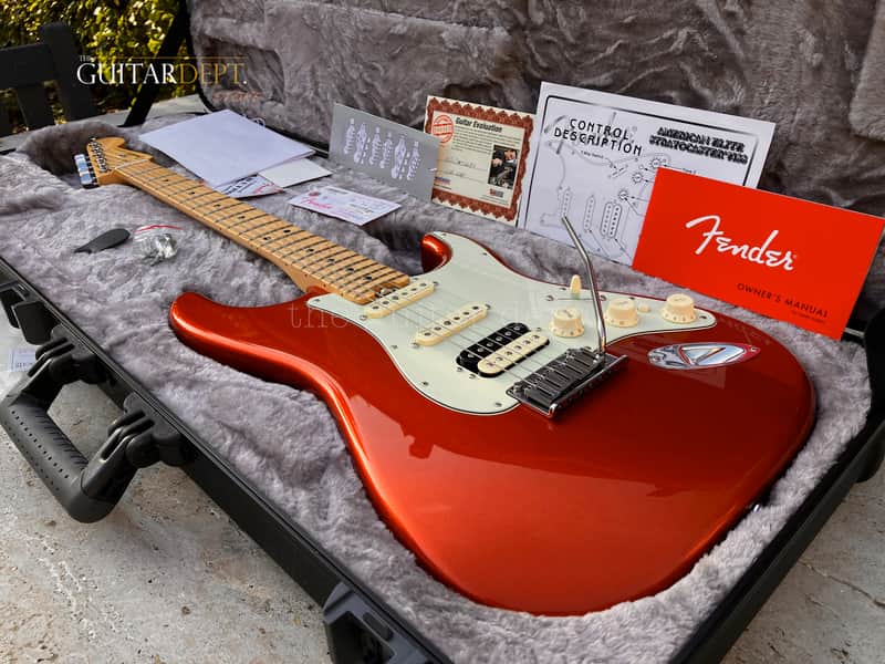 ♚SUPERB♚RARE♚2015 FENDER AMERICAN ELITE STRATOCASTER HSS* USA♚AUTUMN BLAZE♚Ultra