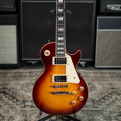 Epiphone 1959 Les Paul Standard Reissue Electric Guitar - Deep Cherry Sunburst with Hardshell Case image 4
