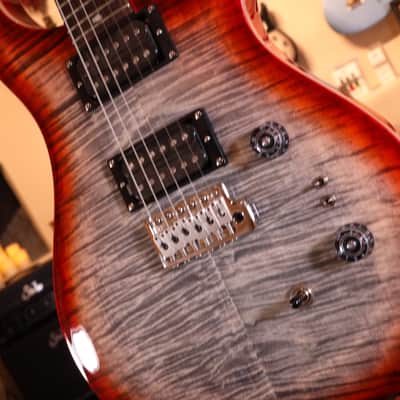 PRS SE Custom 24-08 Electric Guitar - Charcoal Cherry Burst 5785 image 9