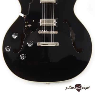 Guild Starfire IV ST LH Semi-Hollow Left-Handed Electric Guitar w/ Case - Black image 3