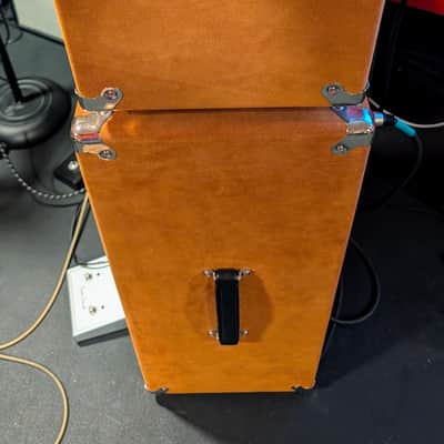 Two Rock Bloomfield Drive 100/50 Head with matching 2x12 Cab 2021 - Golden Brown Suede with Cane grill cover image 5