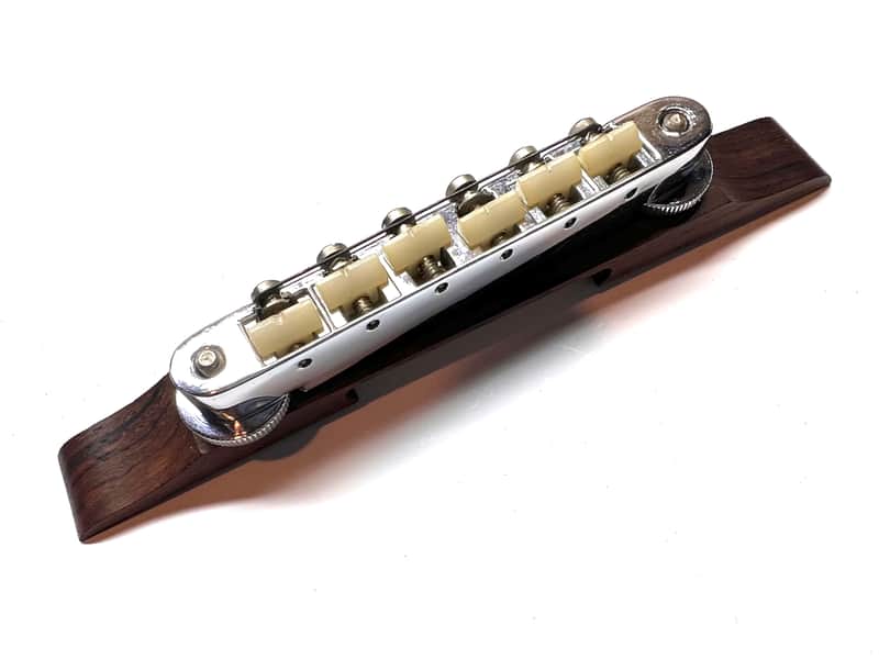 Gibson Forge ABR-1 guitar bridge Nylon wire stamp Les paul original vintage USA paf 1965-1970’s - Chrome image 1