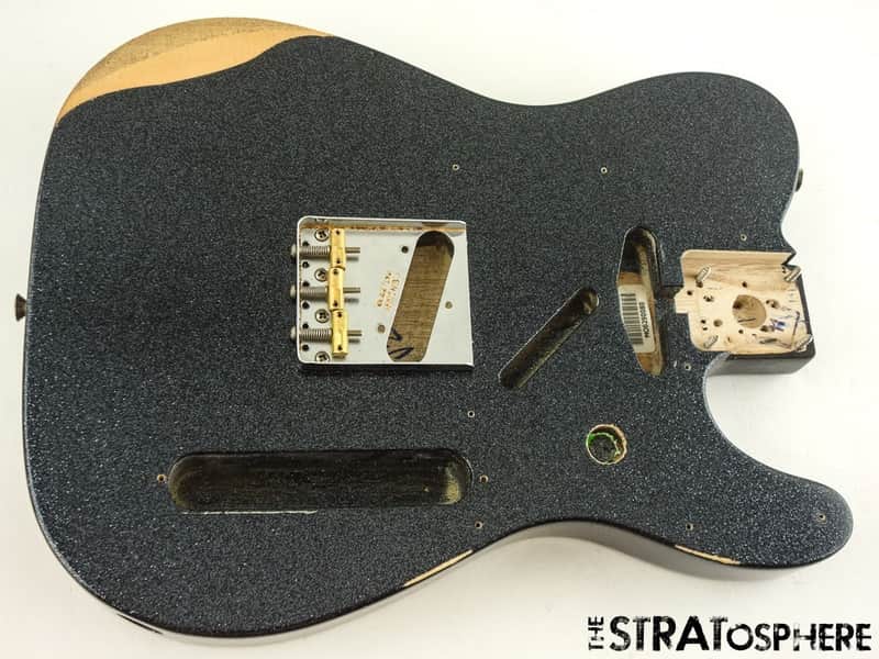 Fender Brad Paisley Road Worn Tele BODY + HARDWARE Telecaster Black Sparkle image 1