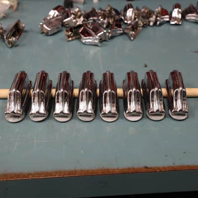 Vintage Rogers Beavertail Bass Drum Lug, Ohio-era Cast Body, Set of 8 image 4