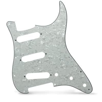 AxLabs Strat-Style Pickguard - 3 Ply / 11-Hole White Pearl image 1