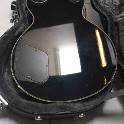 Samick  les paul custom   1987 Black  very rare the samick lawsuit headstock image 8