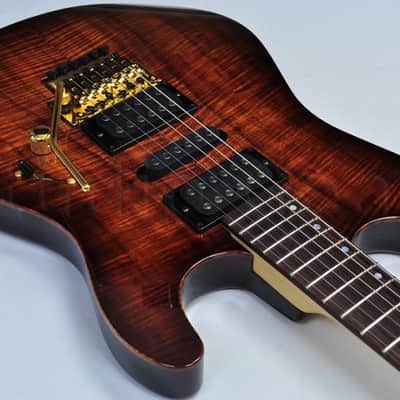 Schecter CET Koa Top USA Custom Shop Electric Guitar Tobacco Burst image 8