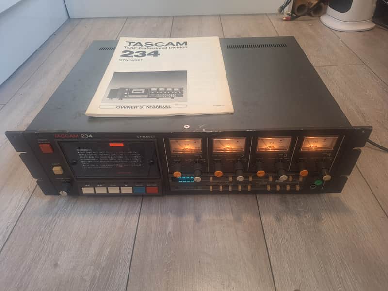 TASCAM 234 Syncaset Rackmount 4-Track Cassette Recorder 1980s image 1