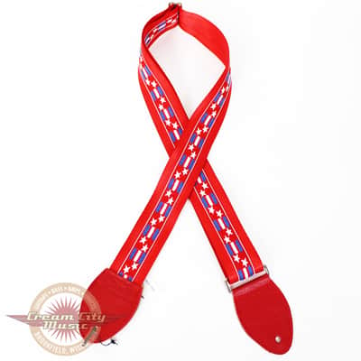 Souldier "Stars & Bars" Blue & White Pattern 2" Guitar Strap image 1