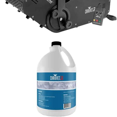Chauvet H1800FLEX Hurricane Fog/Smoke Pro Machine + Fog Juice Fluid (1 Gallon) image 1