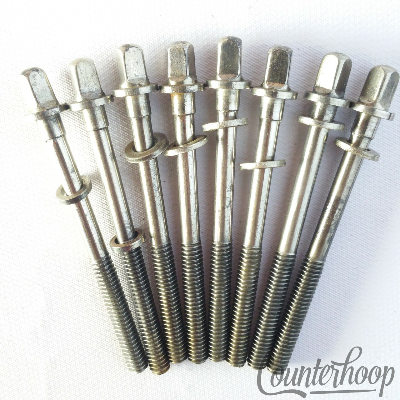 Leedy&Ludwig 8x 2 5/8"Tensioner Snare/Tom T-Rods Drum Nickel Plating Vintage 50s — main photograph
