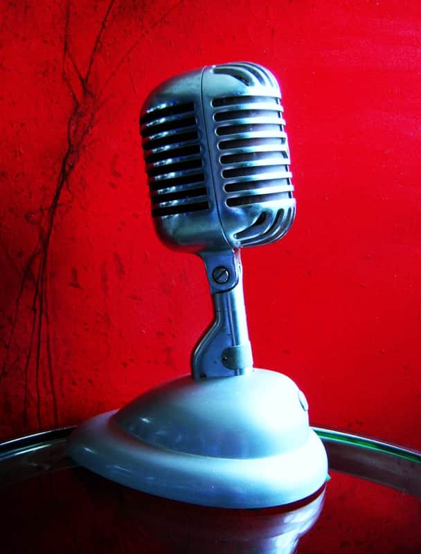 Vinatge 1940's Shure 55 dynamic microphone satin chrome w S-36 desk stand Elvis image 1