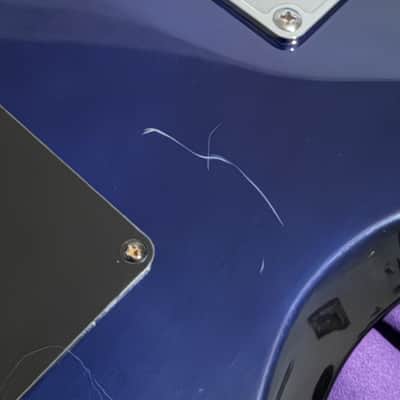 B.C. Rich Platinum Series Warlock 1998 – Transparent Blue (Widow Headstock) – Professionally Set Up – RoadRunner Premium Gig Bag Included image 9