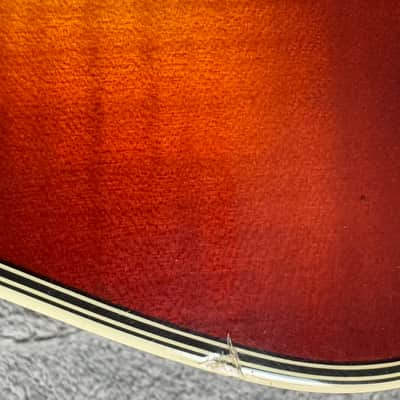 Dean Stylist Hollow Body Electric Guitar Flame Sunburst Korea w/ Hard Case image 4