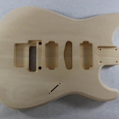 Unfinished Basswood HSH guitar body - fits Fender Strat Stratocaster neck Floyd Rose J943 image 1