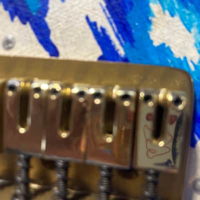 DiMarzio Pat. Pend. Brass Hardtail Stratocaster Bridge Vintage 1980s - Brass / Gold image 4