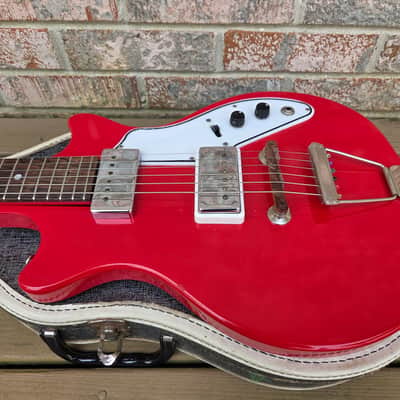 Vintage 1962 Tosca (Valco) Thunderstick Double Pickup Electric Guitar w/ Original Case! image 3