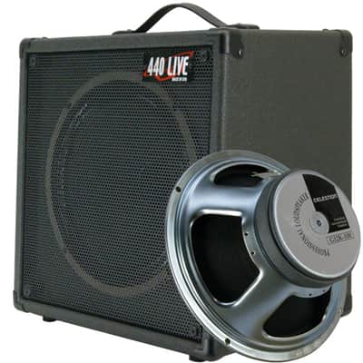 1X12 extension guitar speaker cabinet with 16 ohm Celestion G12K100 Charcoal Black tolex image 1