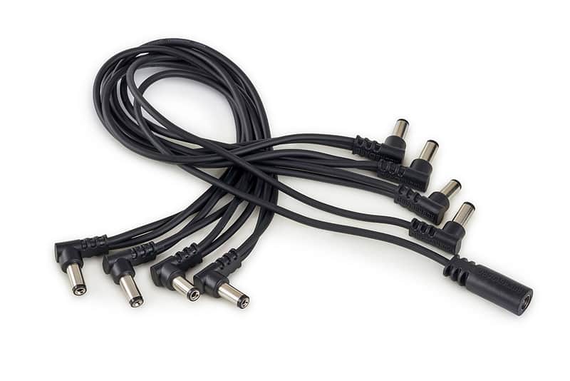 Rockboard RBO Cab Power DC8 A Flat Daisy Chain Cable 8 Outputs Angled Plugs w/ Fast Shipping image 1