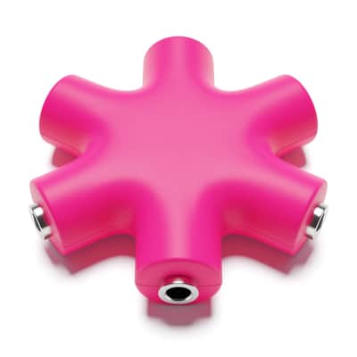 ExcelValley [Pink] Mono Patch Cable Splitter Hub 6 Port 5 Way TS 3.5mm 1/8" Modular Synth Eurorack image 3