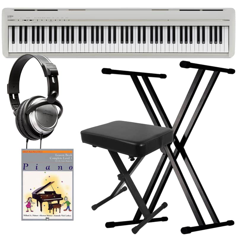 Kawai ES120 Portable Digital Piano - Light Grey KEY ESSENTIALS BUNDLE image 1