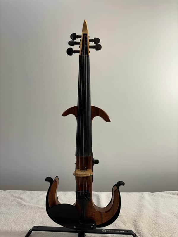 Tucker Barrett Koa Anchor 5 String Electric Violin 1994 - Coa image 1