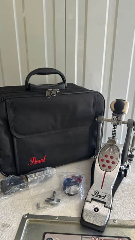 Pearl P2050C Eliminator Redline Chain-Drive Single Bass Drum Pedal 2010s - Silver / Black / Red image 1