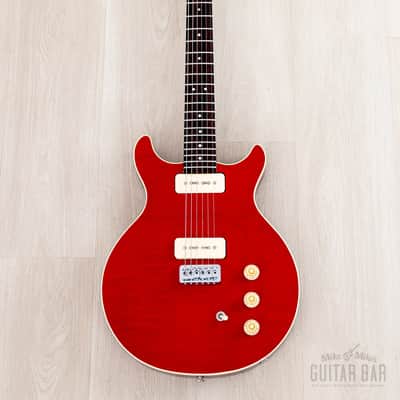 1982 Hamer USA Sunburst Special Double Cut Flame Top Custom Order w/ Lollar P-90s, Case image 2