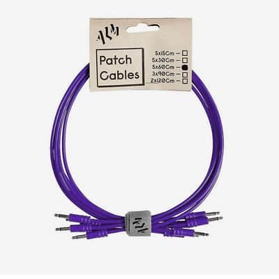 ALM Busy Circuits ALM-PC001x60 Eurorack Patch Cables (5 x 60cm) - Purple image 3