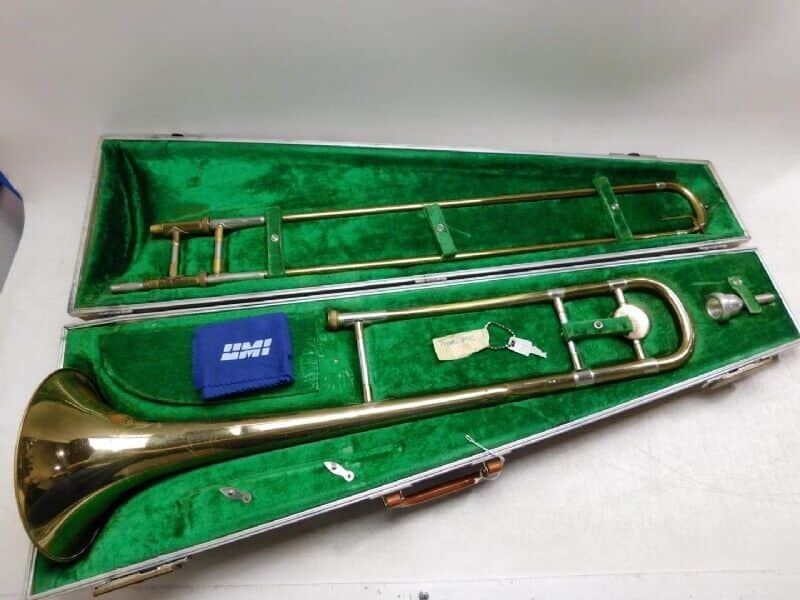 B&H Besson 2-20 Tenor Trombone, England, Good Condition, with case & MP image 1