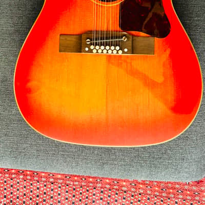 1962 Gibson B-45-12 string guitar - Sunburst image 2